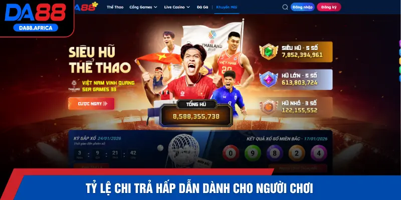 Tỷ lệ chi trả hấp dẫn dành cho người chơi